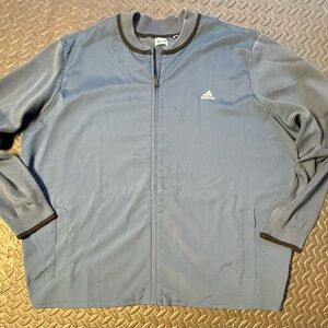 adidas Golf Men’s Full Zip Performance Training Sweater/Jacket Sky Blue XXL